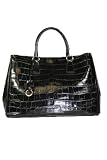 Prada Handbags Black Crocodile Stamp Leather BN1844