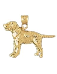 Dazzlers Solid 14k Gold Basset Hound Dog Charm Pendant Available in three colors from jewelsberry (weights: 3.1 grams only)