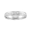 14K White Gold Comfort Fit Design Wedding Band For Men and Women - Size 7