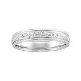 14K White Gold Comfort Fit Design Wedding Band For Men and Women - Size 7