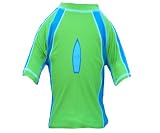 MaxOut UPF 50+, UV Protective Boy's Short Sleeve Rashguard (Swim Shirt: Sizes 6 mos-7)