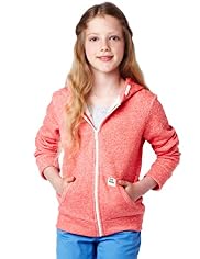 Pure Cotton Hooded Zip Through Sweat Top