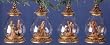Pack of 4 Fontanini Lighted Topper Nativity Drydome Christmas Ornaments #56204