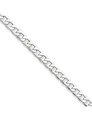 4.3mm, 14 Karat White Gold, Curb Link Chain - 18 inch