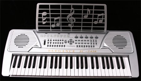 Childrens Toyshop  Musical Instruments : 54 Key Silver Keyboard