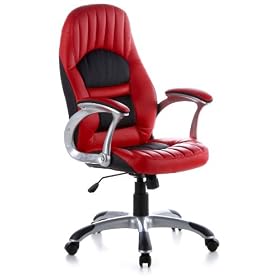 Executive chair office chair RACER 200 art leather red / black