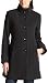 AK Anne Klein Women's Single Breasted Funnel Neck Wool Walker,Charcoal,Medium