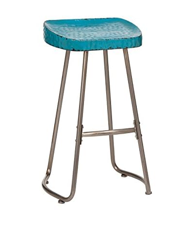 Metal Loft Sgabello Artigianale Azzurro
