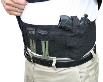 Alpha Holster Belly Band Cross Draw Gun Holster Fits CZ 75 Compact SDP Cool Elastic Material (Large Beige)