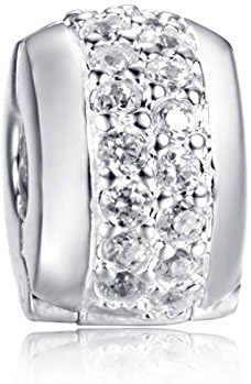 Fashion 925 Sterling Silver Lock Clips Stopper Charm Bead Fit Snake Bracelet Chain