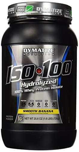 Dymatize Nutrition ISO-100 Hydrolyzed 100% Whey Protein Isolate - Smooth Banana 1.6 lbs