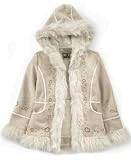 Big Chill Girls Embroidered Faux Shearling Jacket