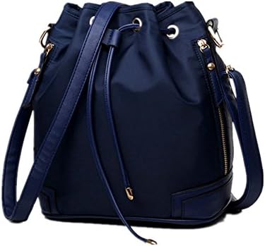 JJ Fashion 2016 Nylon Bucket Style Women Shoulder Bag Blue