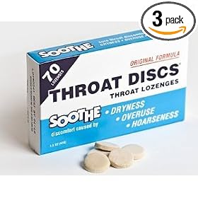 Throat Discs Throat Lozenges, Original Formula, 70 Throat Lozenges (Pack of 3)
