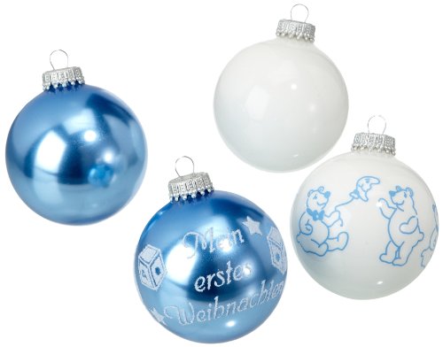 Brauns-Heitmann SG0201-41 Weihnachtskugelset Baby / Boy / 8 Kugeln / 7 cm Kugeln / hellbla Preisvergleich
