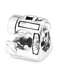 Ohm Sterling Silver Sewing Machine Bead Charm