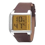 Diesel #DZ7093 Men's Leather Strap Chronograph Alarm Digital Watch