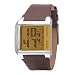Diesel #DZ7093 Men's Leather Strap Chronograph Alarm Digital Watch