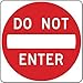Traffic Sign, 30 x 30In, R/WHT, Text, R5-1