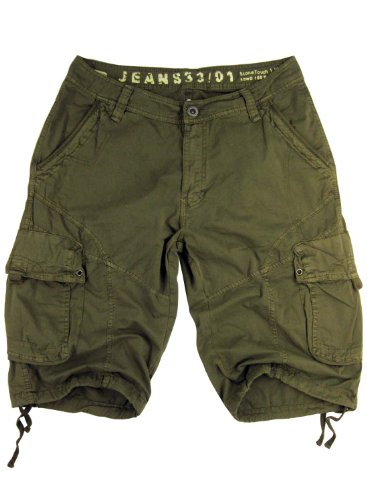 Mens Military-style Cargo Pocket Shorts, L.Olive Color, #27S-L.OG sizes:40