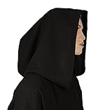 Men's Jedi Sith Robe Cloak Costume Adult Brown Black (L/XL (60
