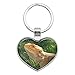 Bearded Dragon in Profile Heart Love Metal Keychain Key Chain Ring
