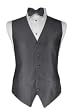 Tuxedo Vest - Venetian Collection Asphalt with Coordinating Bowtie