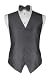 Tuxedo Vest - Venetian Collection Asphalt with Coordinating Bowtie