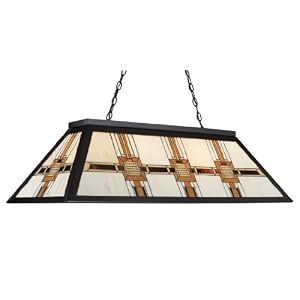 4 Light Tiffany Game Room Lighting - Multi-Colored