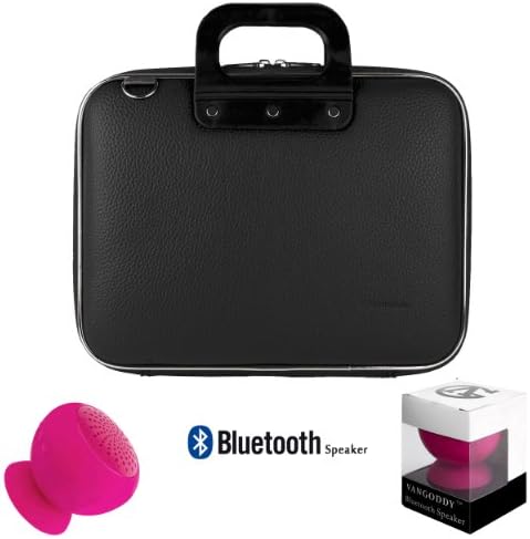 Microsoft Surface Book Executive Leather Carrying Shoulder Bag Messenger Bag + Pink Bluetooth Suction Speaker