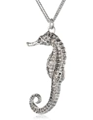 Lucky Brand Seahorse Pendant Necklace, 26"