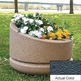 Wausau Sl4011 Round Planter - Weatherstone Charcoal 24x18 Wausau Sl4011 Round Planter - Weatherstone Charcoal 24x18