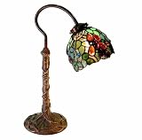 Warehouse of Tiffany 2312+BB632 Tiffany-style Grape Desk Lamp - Green