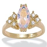 Aurora Borealis Crystal Ring