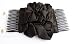 Twin Double Black Comb Satin Hair Accessory Scrunchie Free Uk Delivery 