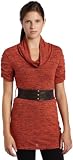 A. Byer Junior's Fun Belted Turtle Neck Sweater Tunic