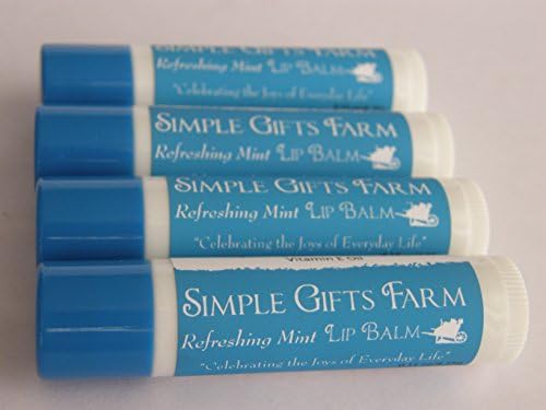 Refreshing Mint Lip Balm (4 PACK) By Simple Gifts Farm