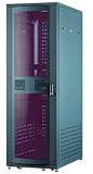DIGITUS Serverschrank 48,3cm 19Zoll 26HE schwarz H1338mmxB600mmxT1000mmm perforierter Tuer inkl. 28xMontageschrauben-Set bis 800KG