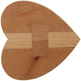 MWV Wooden IQ Brain Teasr Heart Lock IQ Puzzle Magic Cube