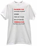 PACKERS PRIDE IQ CHART VIKINGS AT THE BOTTOM FOOTBALL FAN T SHIRT jersey