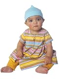 Baby #8 - Aqua/ Pink/ Yellow Stripe Dress Outfit - Yellow - 0-6 Mths