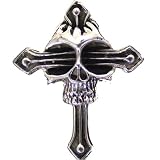 Skull Cross Sterling Silver Pendant Necklace 41v%2BZdb4TkL. SL160 Skull Cross Sterling Silver Pendant Necklace