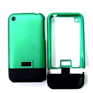 Cuffu GREEN Apple Iphone 1st Generation Excellent Quality Special Rubberized Hard Case in Only One LOWEST Shipping Rate (NOT for Iphone 3G, 2nd Generation)