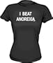 I BEAT ANOREXIA Logo Women's Tee Shirt in 6 Colors Small thru XXL