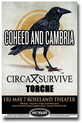 Coheed and Cambria Poster - Concert Afterman Tour W Circa Survive Bird
