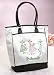 Bridesmaid White Tote Bag with Closure and Inside Pockets