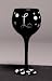 Winogram - Monogram Black Polka Dot Wine Glass - L