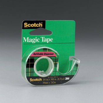 ScotchÂ® Magic Office Tape with Refillable Dispenser, 3/4 x 300, Clear