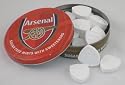 OFFICIAL ARSENAL FC MINATURE TIN BOX WITH SUGAR FREE MINTS
