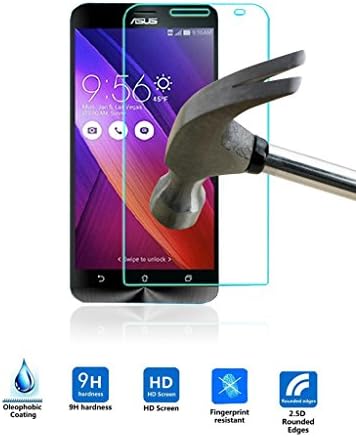 Visotre ASUS zenfone 2 ZE551ML Tempered Glass Film High Definition 9H-Hardness Screen Protector Film for ASUS zenfone 2 ZE551ML